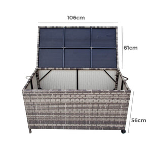 Gardeon Outdoor Storage Box PE Wicker 320L